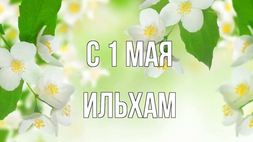 Открытка на каждый день с именем, Ильхам С 1 мая С 1 мая Прикольная открытка с пожеланием онлайн скачать бесплатно 