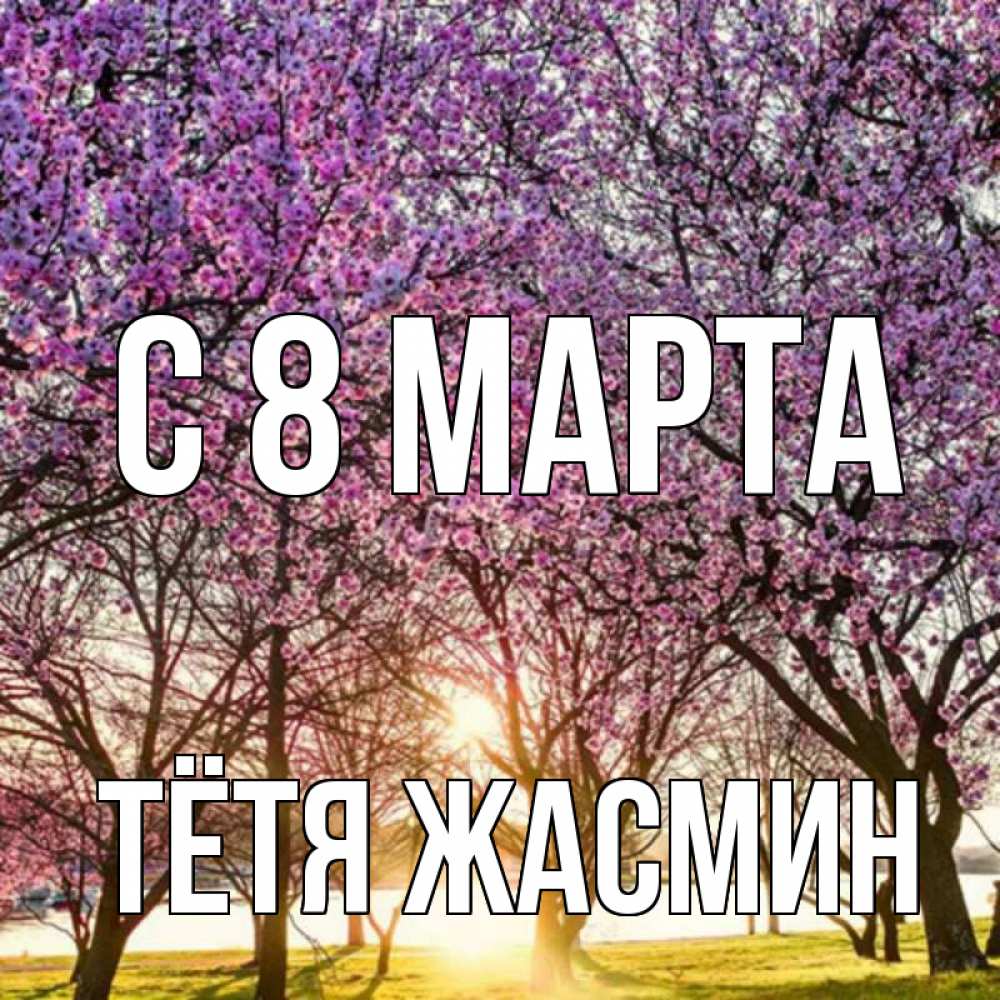 Открытка на каждый день с именем, Тётя-Жасмин С 8 марта международный женский день Прикольная открытка с пожеланием онлайн скачать бесплатно 