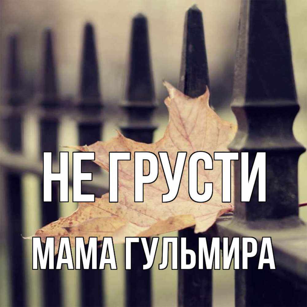 Открытка на каждый день с именем, Мама-Гульмира Не грусти лист клена Прикольная открытка с пожеланием онлайн скачать бесплатно 