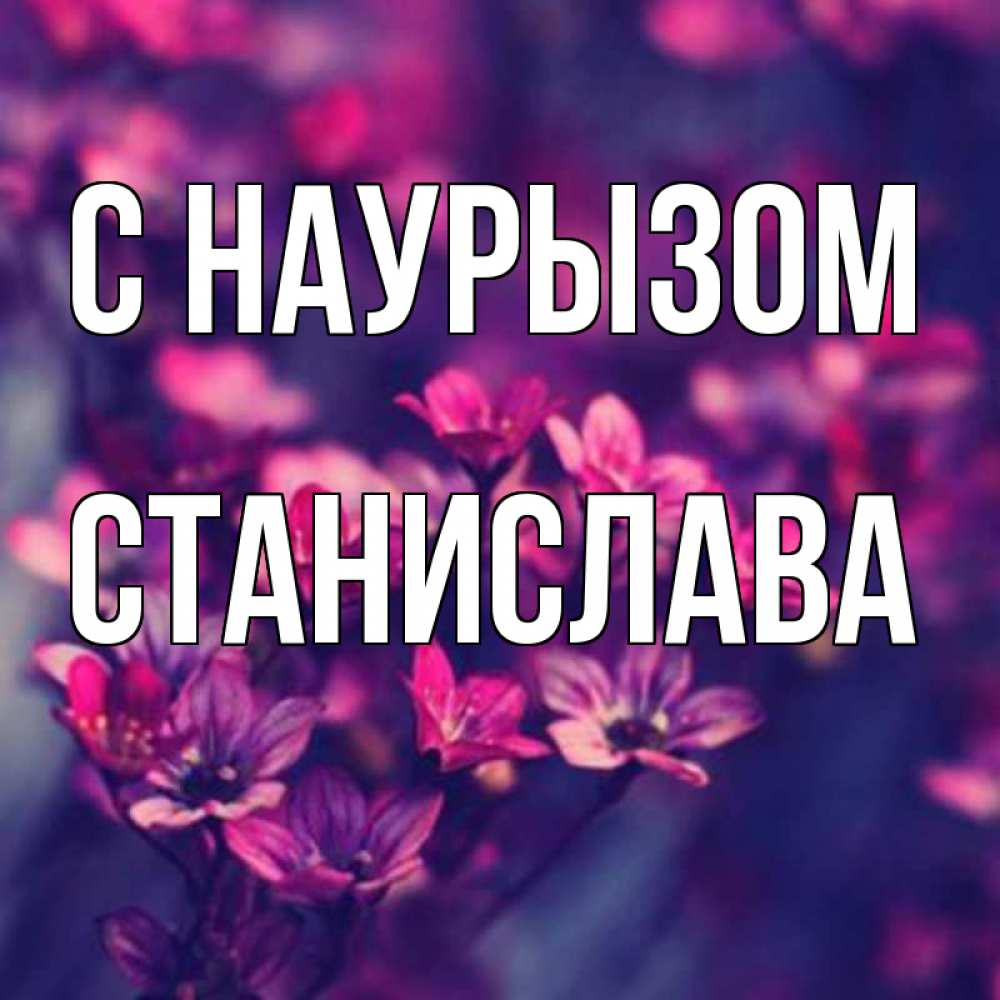 Открытка на каждый день с именем, Станислава С наурызом небольшие цветы 1 Прикольная открытка с пожеланием онлайн скачать бесплатно 