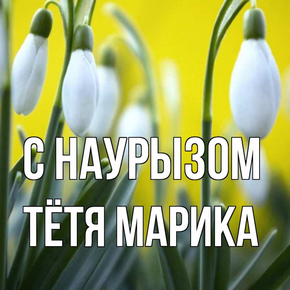 Открытка на каждый день с именем, Тётя-Марика С наурызом весенние цветы Прикольная открытка с пожеланием онлайн скачать бесплатно 