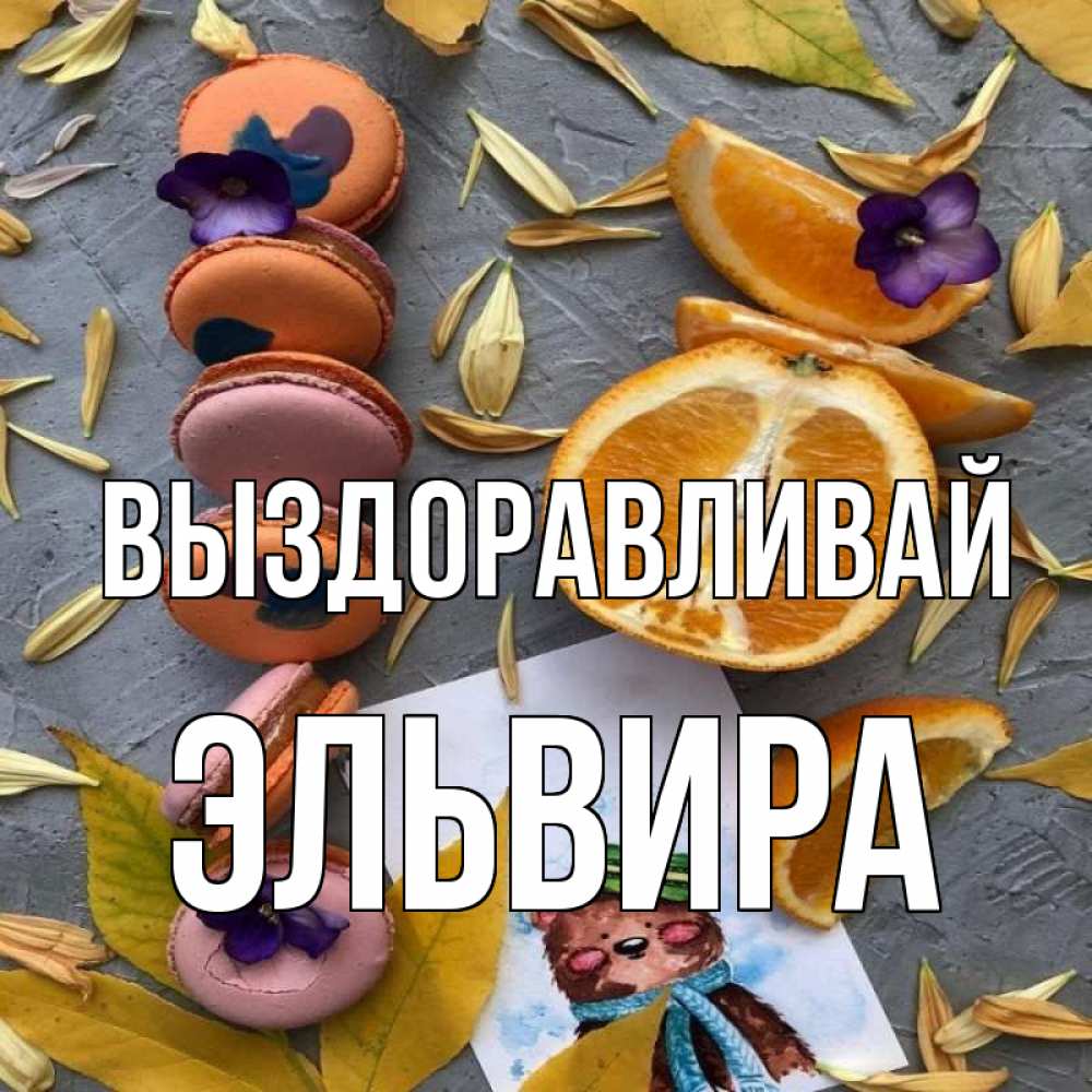 Открытка на каждый день с именем, Эльвира Выздоравливай не болейте Прикольная открытка с пожеланием онлайн скачать бесплатно 