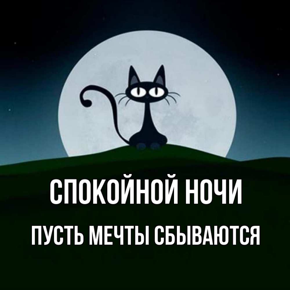 Открытка на каждый день с именем, Пусть-мечты-сбываются Спокойной ночи хорошо выспаться ночью и без кошмаров Прикольная открытка с пожеланием онлайн скачать бесплатно 