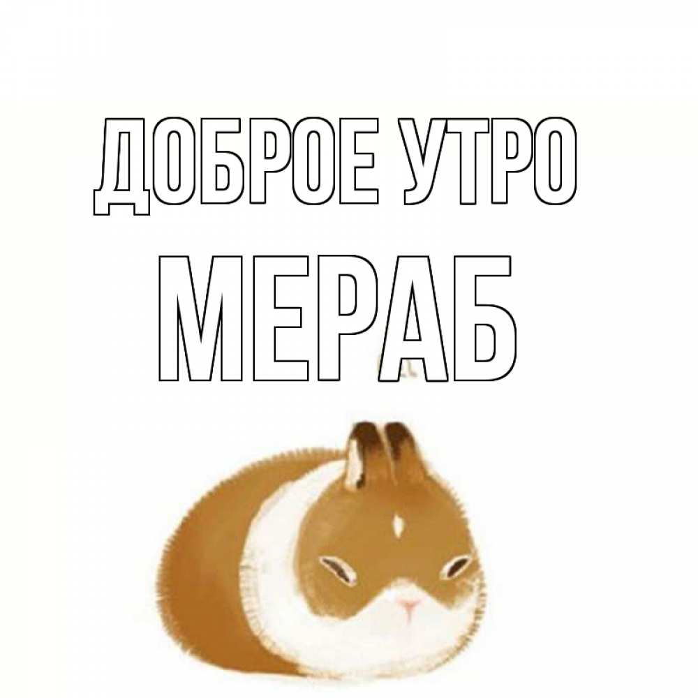 Открытка на каждый день с именем, Мераб Доброе утро хорошего утречка Прикольная открытка с пожеланием онлайн скачать бесплатно 