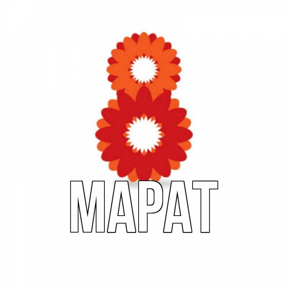 Открытка с именем марат