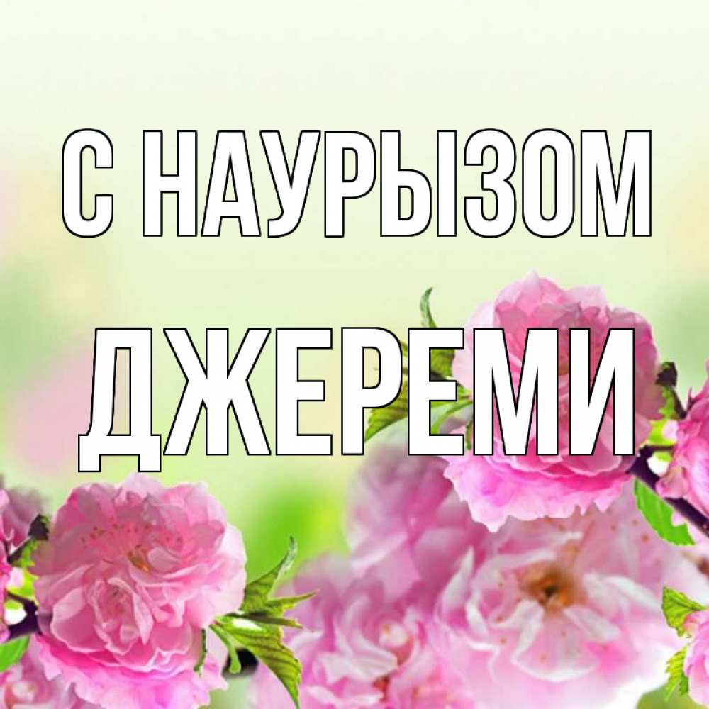 Открытка на каждый день с именем, Джереми С наурызом цветы Прикольная открытка с пожеланием онлайн скачать бесплатно 