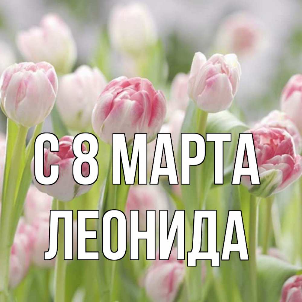 Открытка на каждый день с именем, Леонида С 8 МАРТА цветы Прикольная открытка с пожеланием онлайн скачать бесплатно 