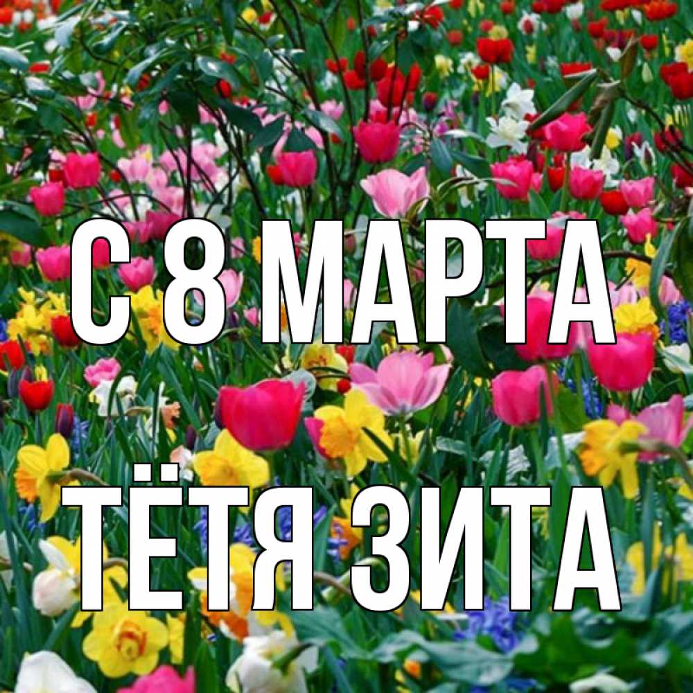 Открытка на каждый день с именем, Тётя-Зита С 8 марта с международным женским днем поздравления для женщины Прикольная открытка с пожеланием онлайн скачать бесплатно 