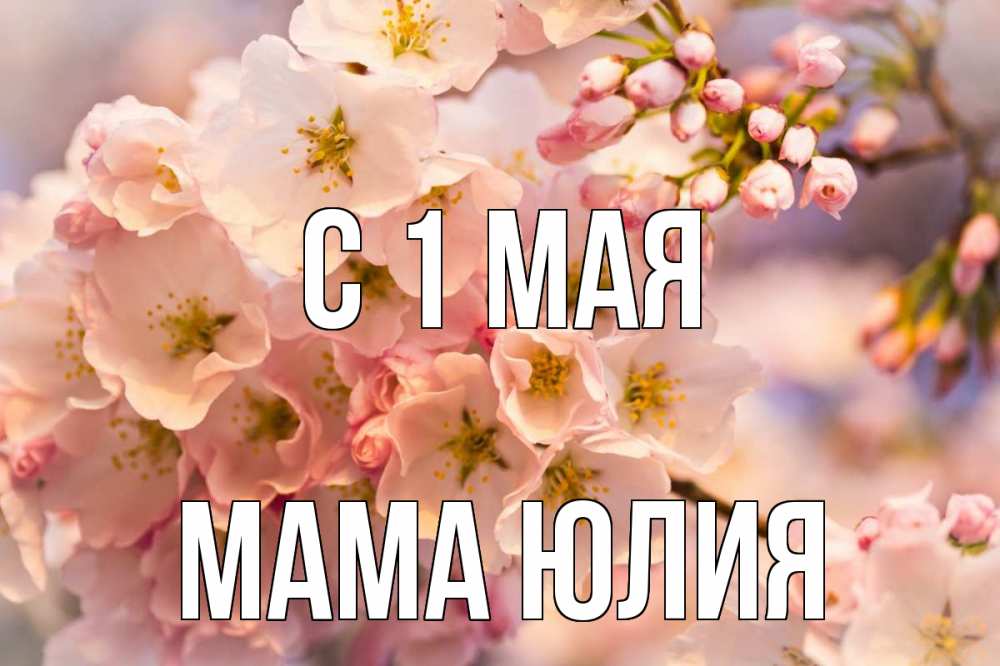 Открытка на каждый день с именем, Мама-Юлия С 1 мая С 1 мая Прикольная открытка с пожеланием онлайн скачать бесплатно 