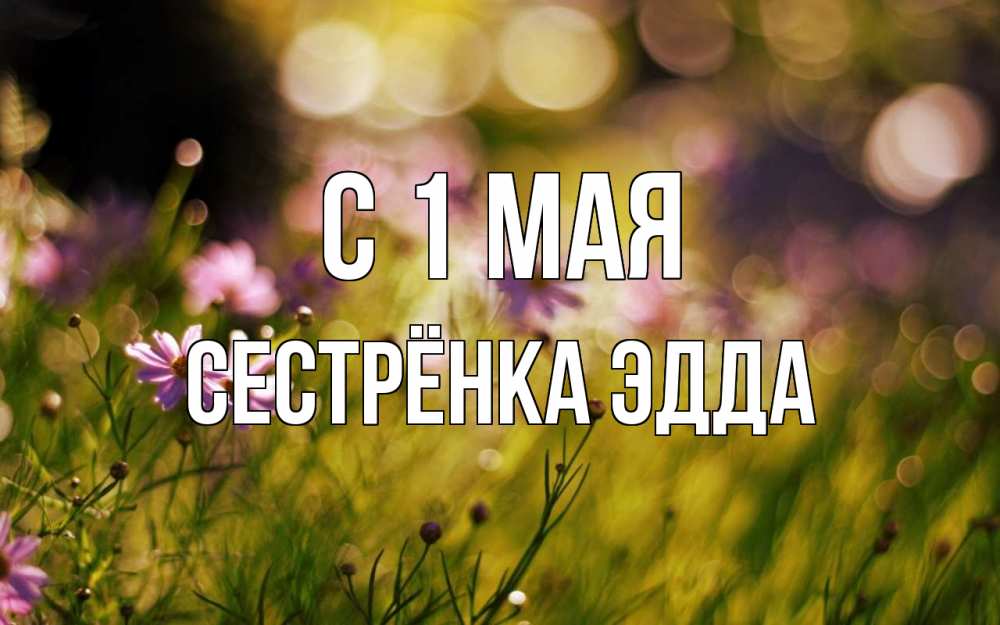 Открытка на каждый день с именем, Сестрёнка-Эдда С 1 мая С 1 мая Прикольная открытка с пожеланием онлайн скачать бесплатно 