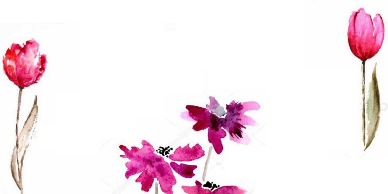 Открытка открытки красками нарисованные с цветами красные цветы нарисованные акварелью С юбилеем 