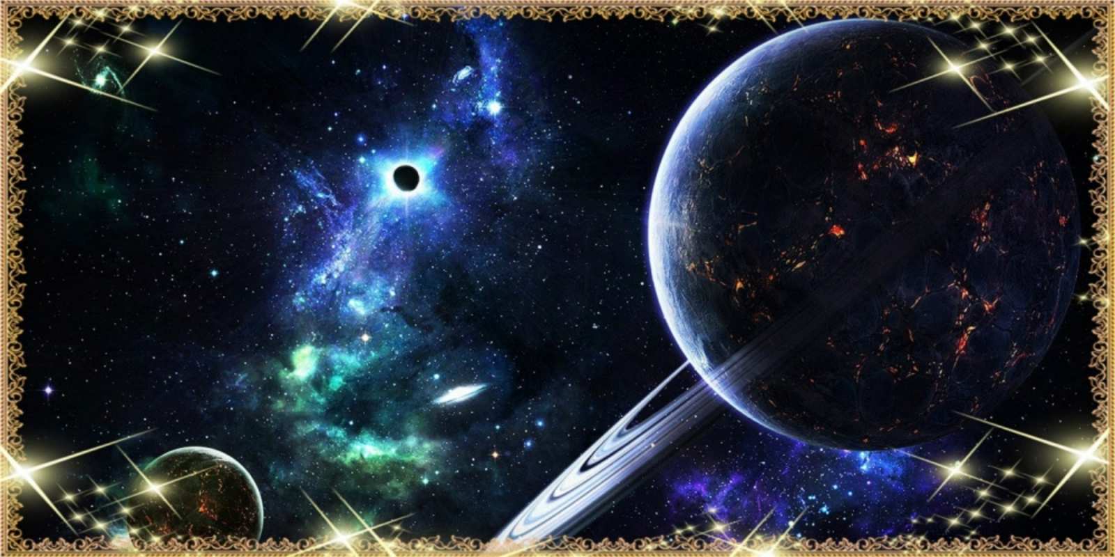 Открытка спокойно ночи планета с кольцами сладких снов и спокойной ночи Спокойной ночи 