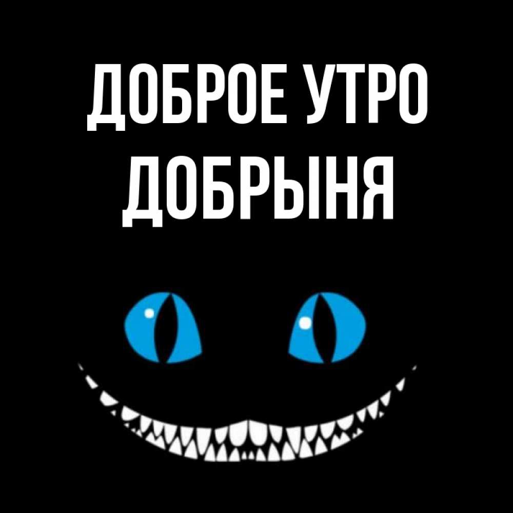 Открытка на каждый день с именем, Добрыня Доброе утро голубые глаза и зубки Прикольная открытка с пожеланием онлайн скачать бесплатно 