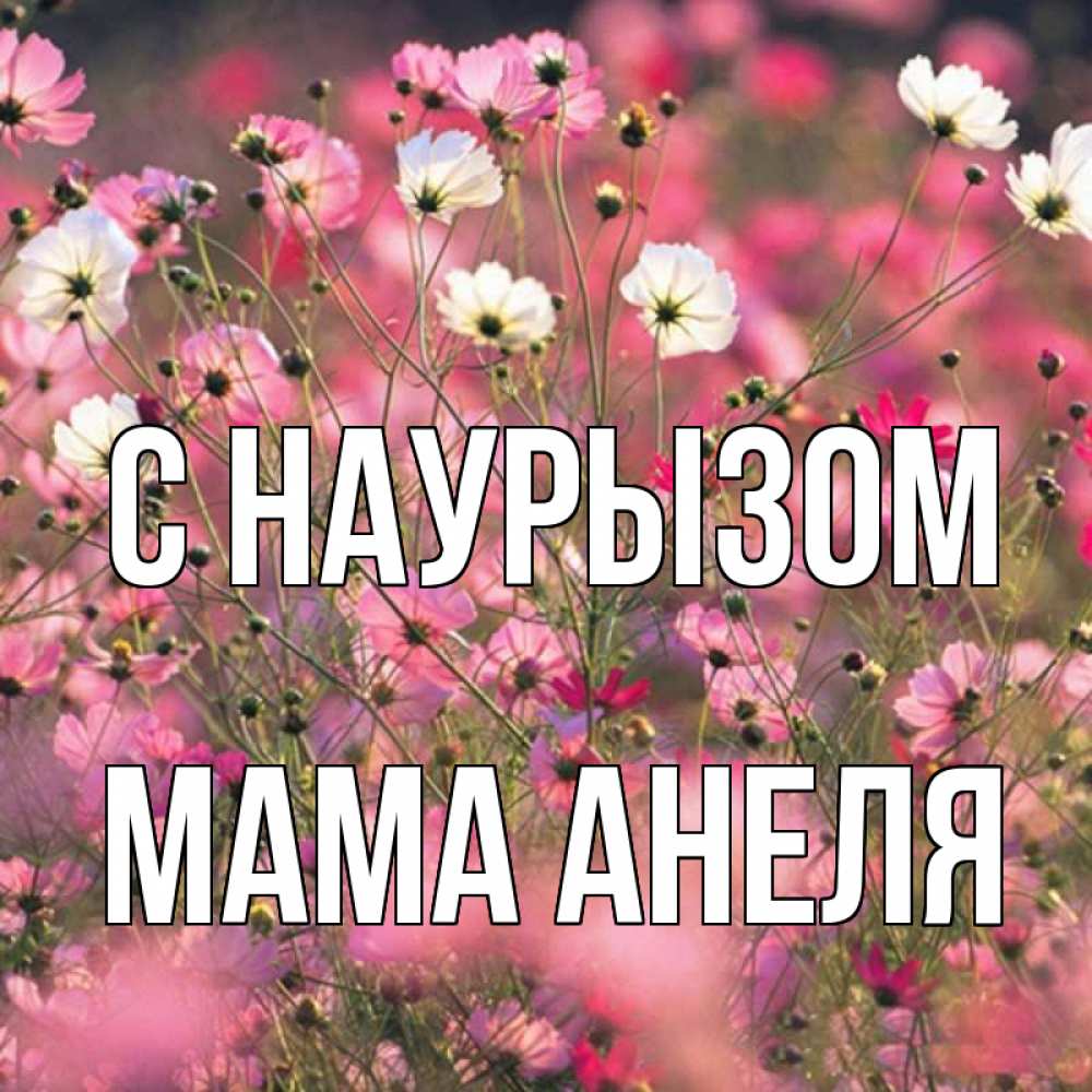 Открытка на каждый день с именем, Мама-Анеля С наурызом красиво 1 Прикольная открытка с пожеланием онлайн скачать бесплатно 