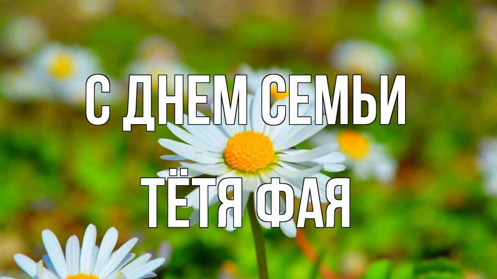 Открытка на каждый день с именем, Тётя-Фая С днем семьи с днем семьи Прикольная открытка с пожеланием онлайн скачать бесплатно 