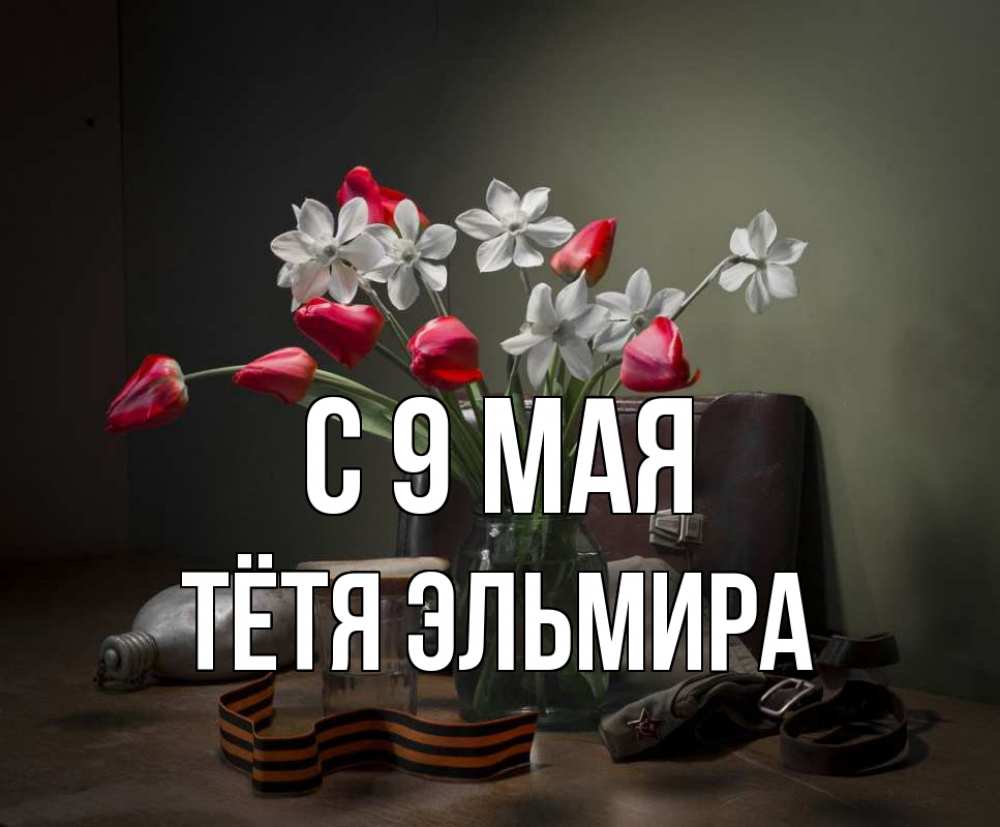 Открытка на каждый день с именем, Тётя-Эльмира С 9 мая 9 мая Прикольная открытка с пожеланием онлайн скачать бесплатно 