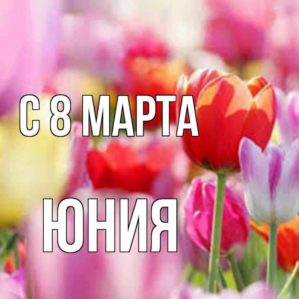 Открытка на каждый день с именем, Юния С 8 МАРТА на международный женский день 2 Прикольная открытка с пожеланием онлайн скачать бесплатно 