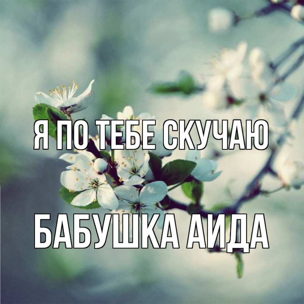 Открытка на каждый день с именем, Бабушка-Аида Я по тебе скучаю весна Прикольная открытка с пожеланием онлайн скачать бесплатно 