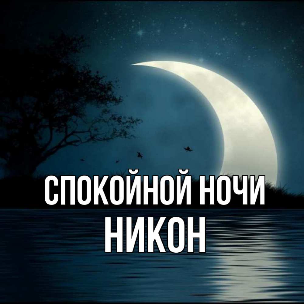 Открытка на каждый день с именем, Никон Спокойной ночи вода Прикольная открытка с пожеланием онлайн скачать бесплатно 