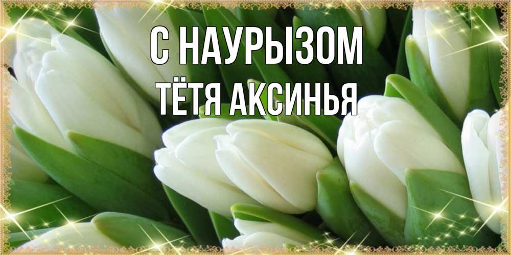 Открытка на каждый день с именем, Тётя-Аксинья С наурызом поздравляем с праздник весны наурыз Прикольная открытка с пожеланием онлайн скачать бесплатно 