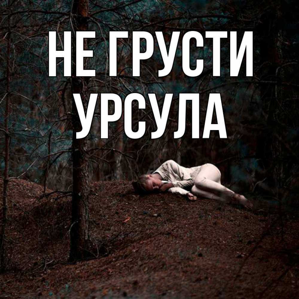 Открытка на каждый день с именем, Урсула Не грусти лес Прикольная открытка с пожеланием онлайн скачать бесплатно 