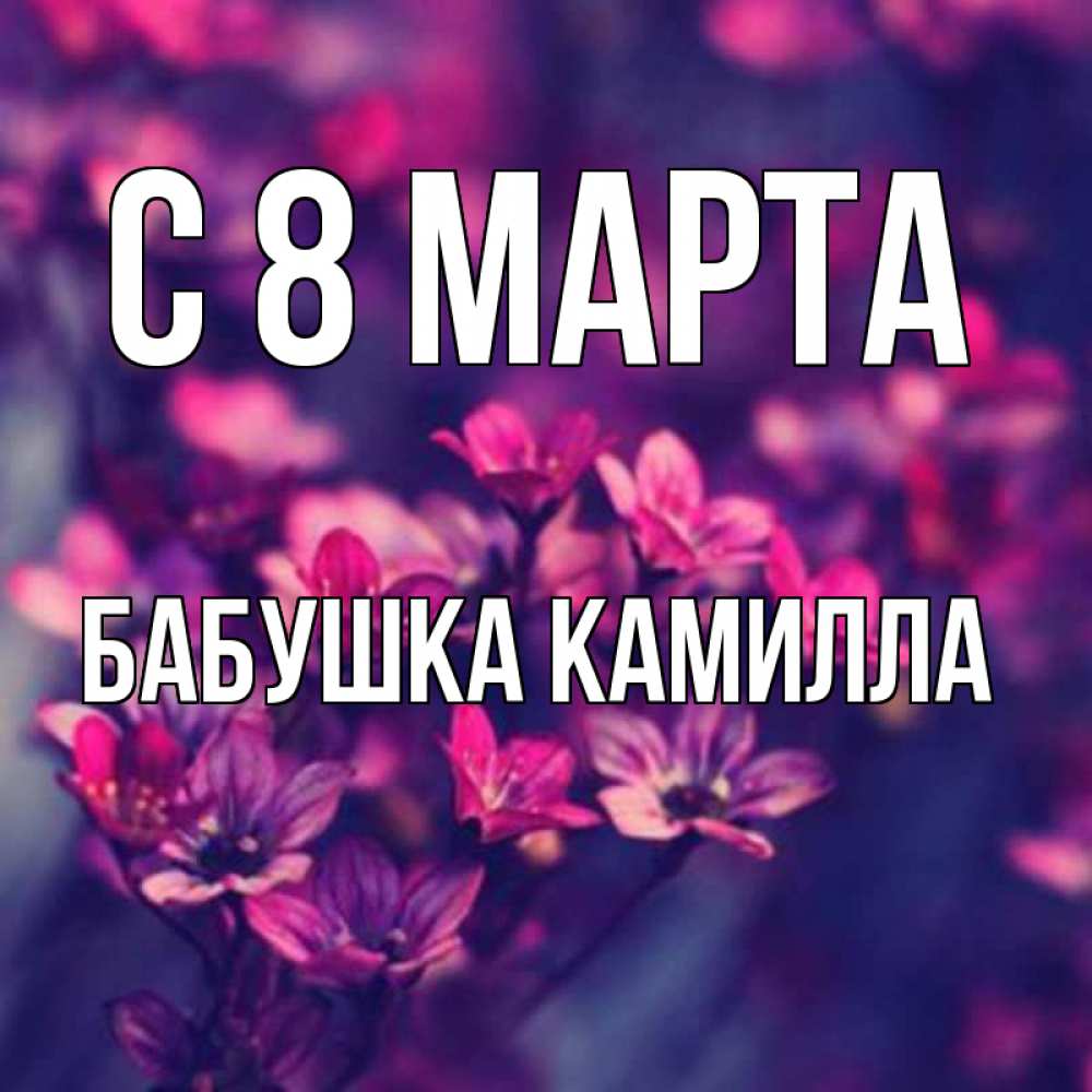 Открытка на каждый день с именем, Бабушка-Камилла С 8 МАРТА небольшие цветы 1 Прикольная открытка с пожеланием онлайн скачать бесплатно 