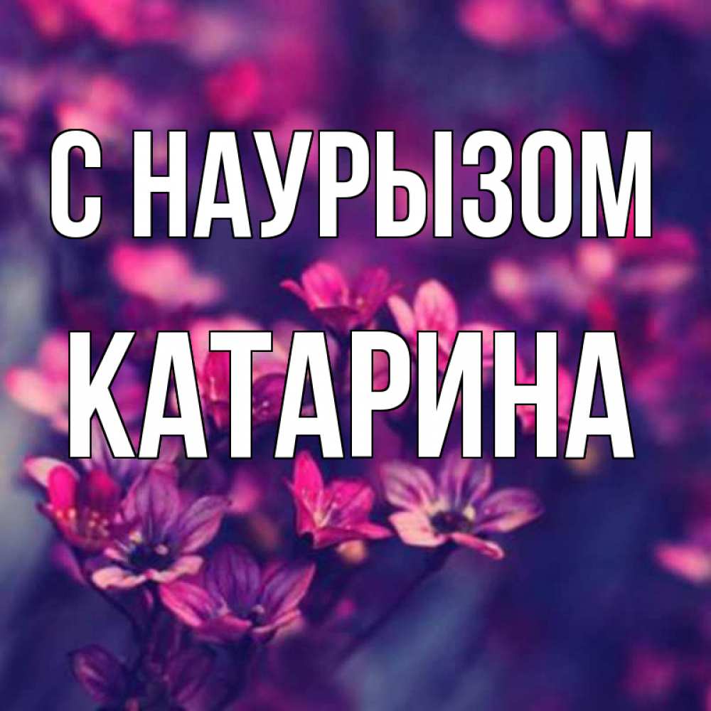 Открытка на каждый день с именем, Катарина С наурызом небольшие цветы 1 Прикольная открытка с пожеланием онлайн скачать бесплатно 