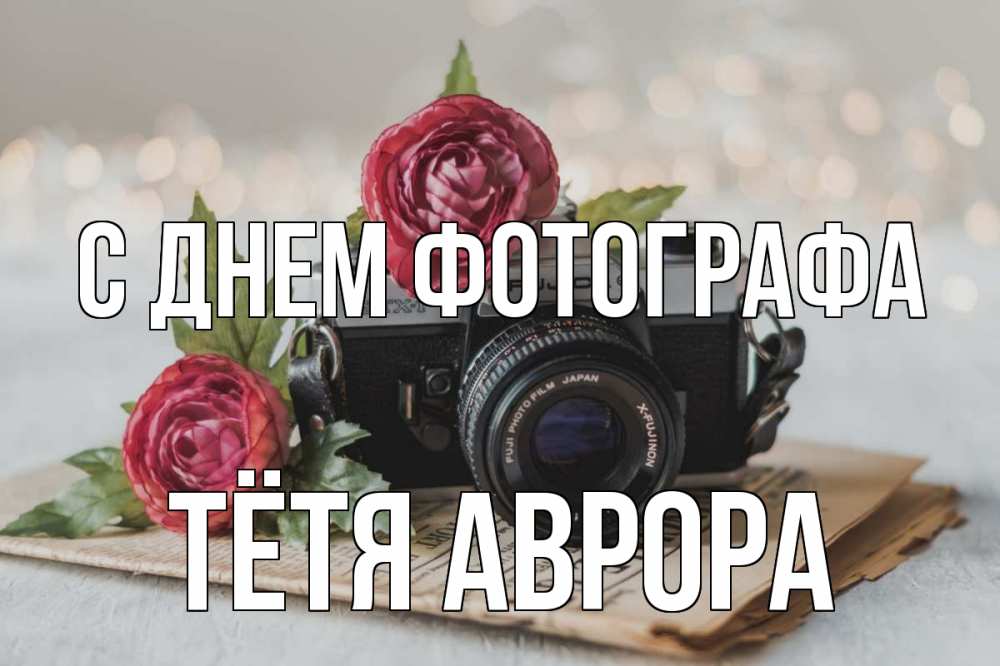 Открытка на каждый день с именем, Тётя-Аврора С днем фотографа с днем фотографа Прикольная открытка с пожеланием онлайн скачать бесплатно 