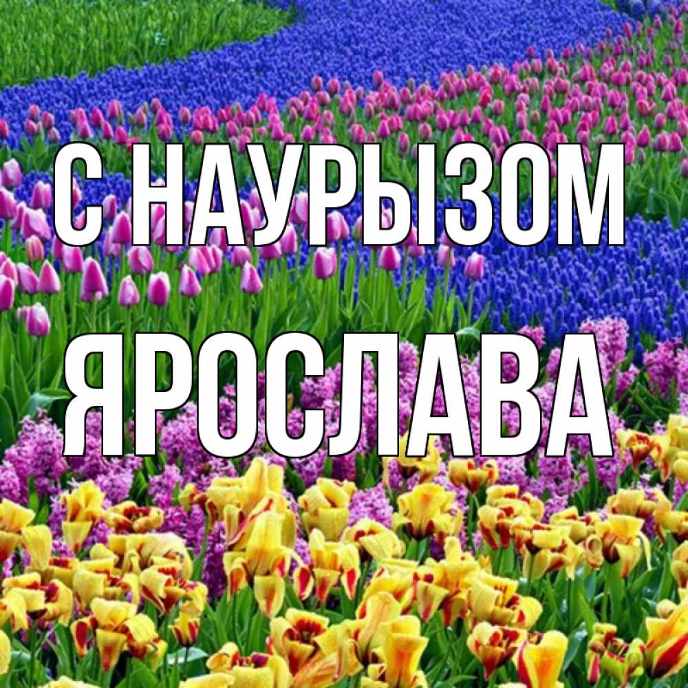 Открытка на каждый день с именем, Ярослава С наурызом цветы Прикольная открытка с пожеланием онлайн скачать бесплатно 