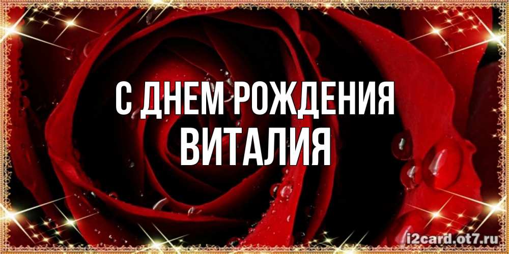 Открытка на каждый день с именем, Виталия С днем рождения цветок в росе на день рождения Прикольная открытка с пожеланием онлайн скачать бесплатно 