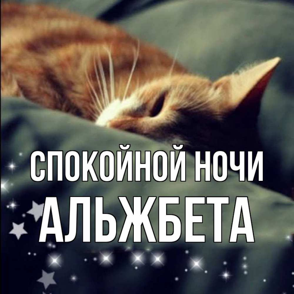 Открытка на каждый день с именем, Альжбета Спокойной ночи кроватка Прикольная открытка с пожеланием онлайн скачать бесплатно 