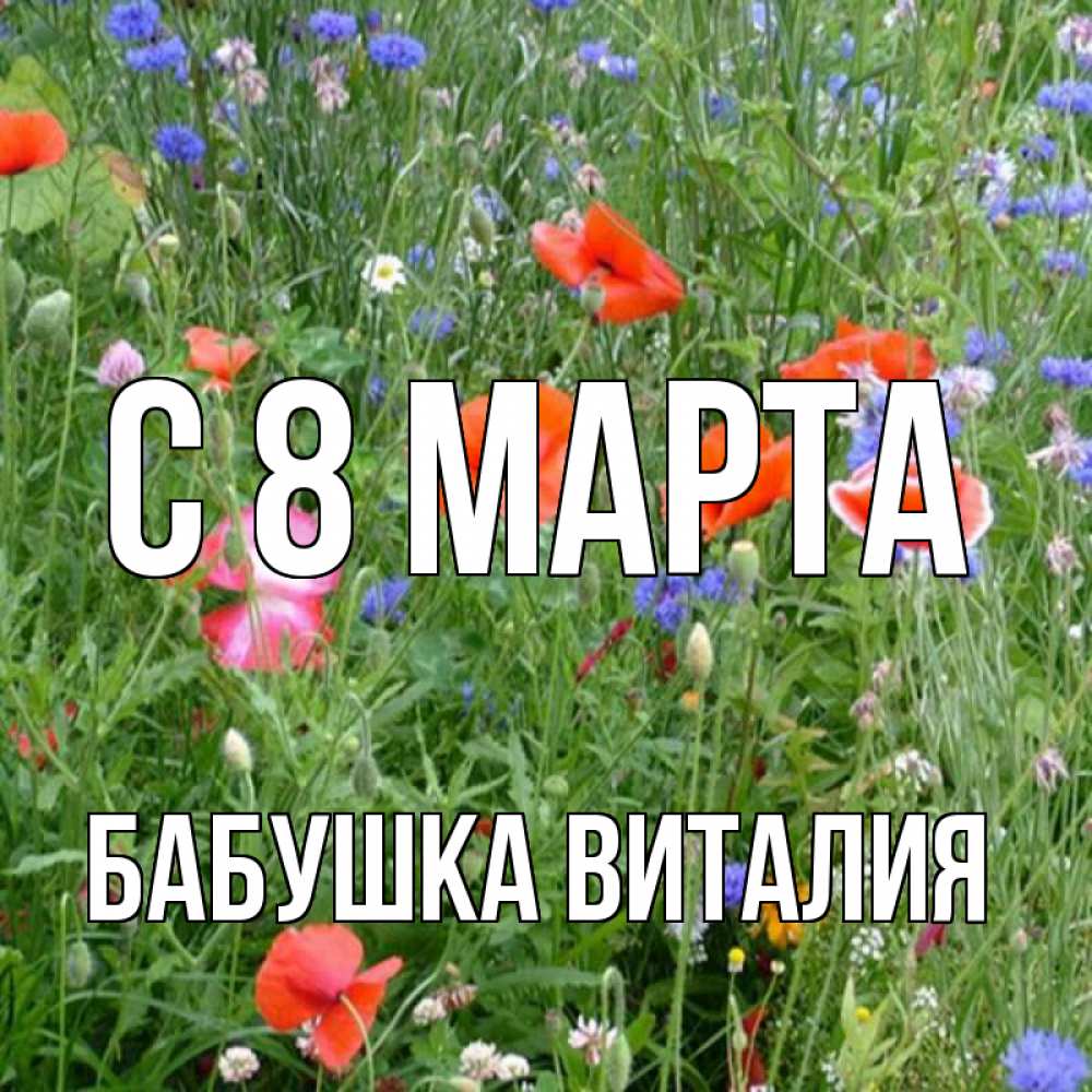 Открытка на каждый день с именем, Бабушка-Виталия С 8 МАРТА международный женский день 4 Прикольная открытка с пожеланием онлайн скачать бесплатно 
