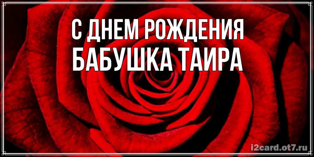 Открытка на каждый день с именем, Бабушка-Таира С днем рождения алая роза Прикольная открытка с пожеланием онлайн скачать бесплатно 
