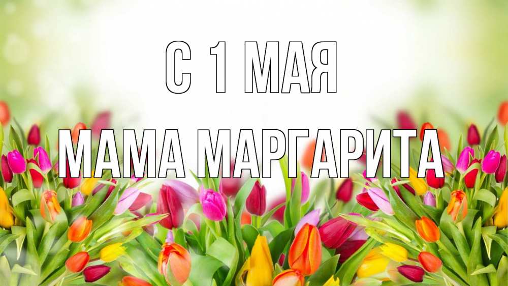 Открытка на каждый день с именем, Мама-Маргарита С 1 мая С 1 мая Прикольная открытка с пожеланием онлайн скачать бесплатно 