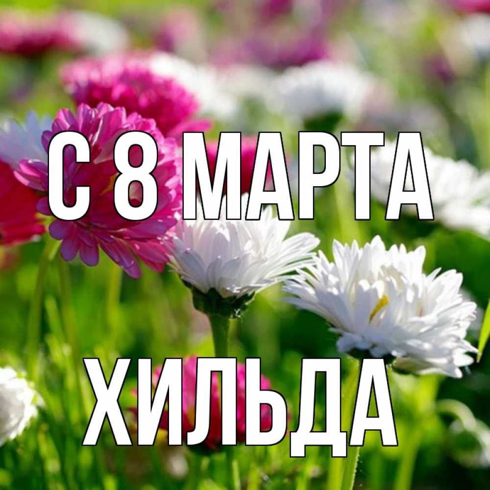 Открытка на каждый день с именем, Хильда С 8 МАРТА международный женский день 1 Прикольная открытка с пожеланием онлайн скачать бесплатно 