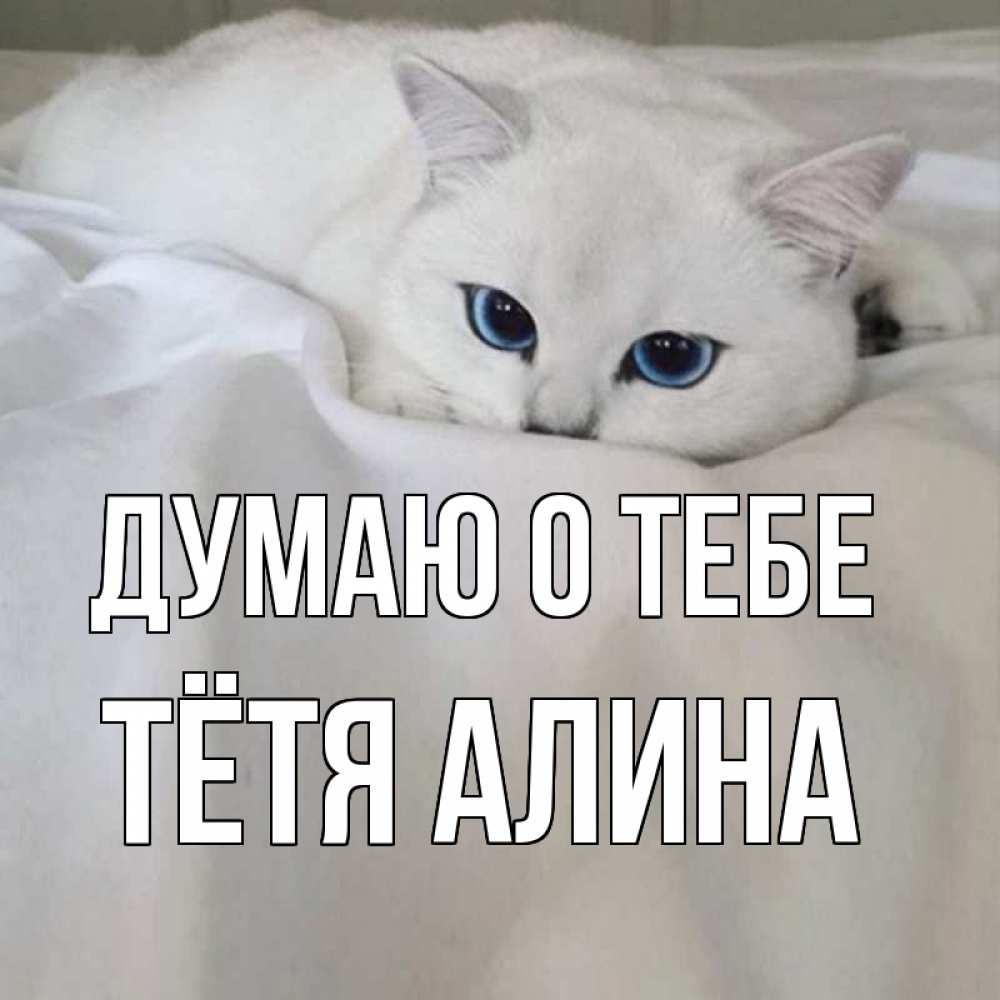 Открытка на каждый день с именем, Тётя-Алина Думаю о тебе я очень по тебе скучаю и тоскую Прикольная открытка с пожеланием онлайн скачать бесплатно 