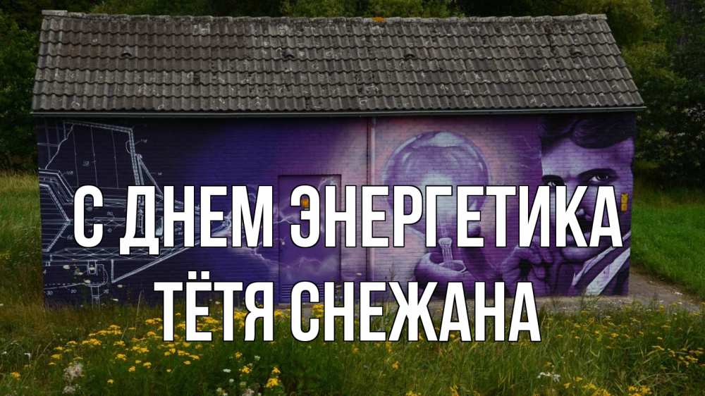 Открытка на каждый день с именем, Тётя-Снежана С днем энергетика молнии, Тесла Прикольная открытка с пожеланием онлайн скачать бесплатно 