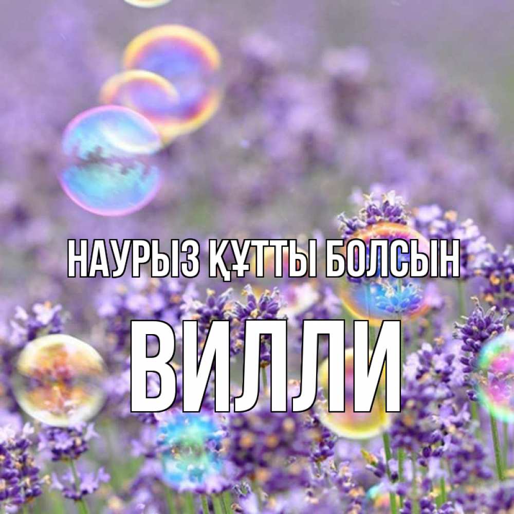 Открытка на каждый день с именем, Вилли Наурыз құтты болсын цветы Прикольная открытка с пожеланием онлайн скачать бесплатно 