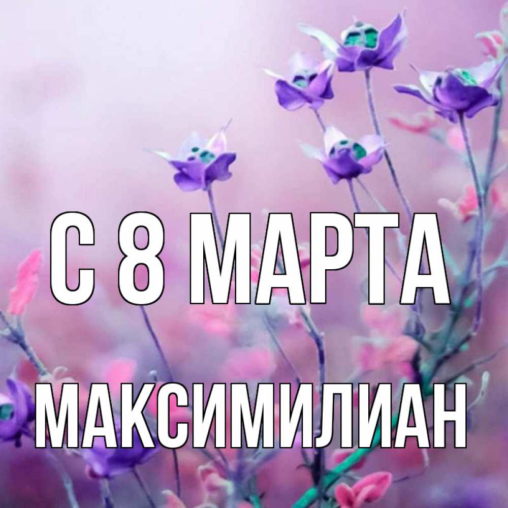 Открытка на каждый день с именем, Максимилиан С 8 МАРТА международный женский день 2 Прикольная открытка с пожеланием онлайн скачать бесплатно 
