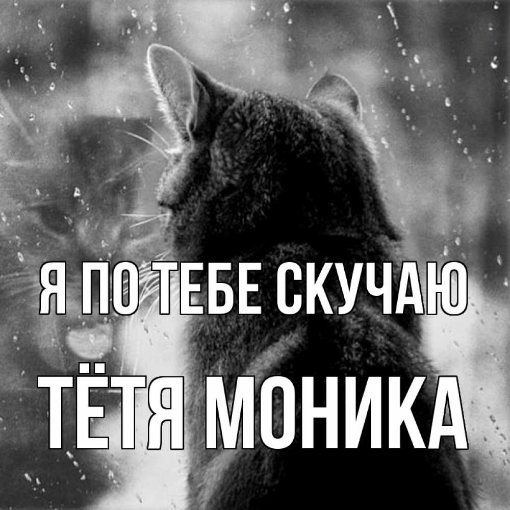 Открытка на каждый день с именем, Тётя-Моника Я по тебе скучаю скорее ко мне приходи 1 Прикольная открытка с пожеланием онлайн скачать бесплатно 