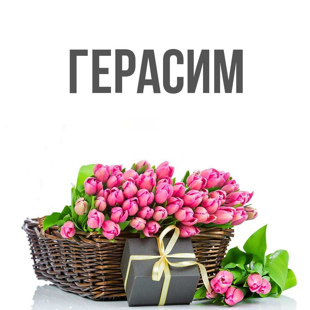 Открытка на каждый день с именем, Герасим Главная цветы Прикольная открытка с пожеланием онлайн скачать бесплатно 