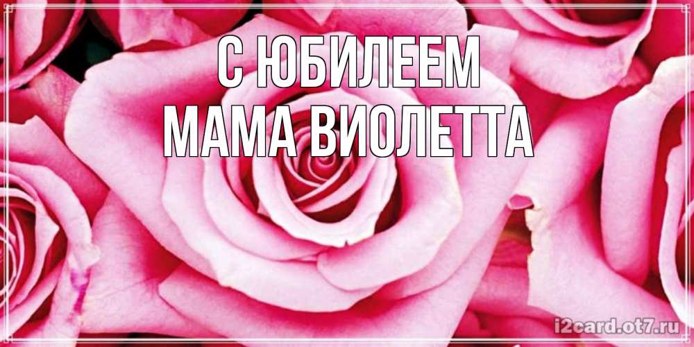 Открытка на каждый день с именем, Мама-Виолетта С юбилеем открытка с розовой розой на день рождения Прикольная открытка с пожеланием онлайн скачать бесплатно 
