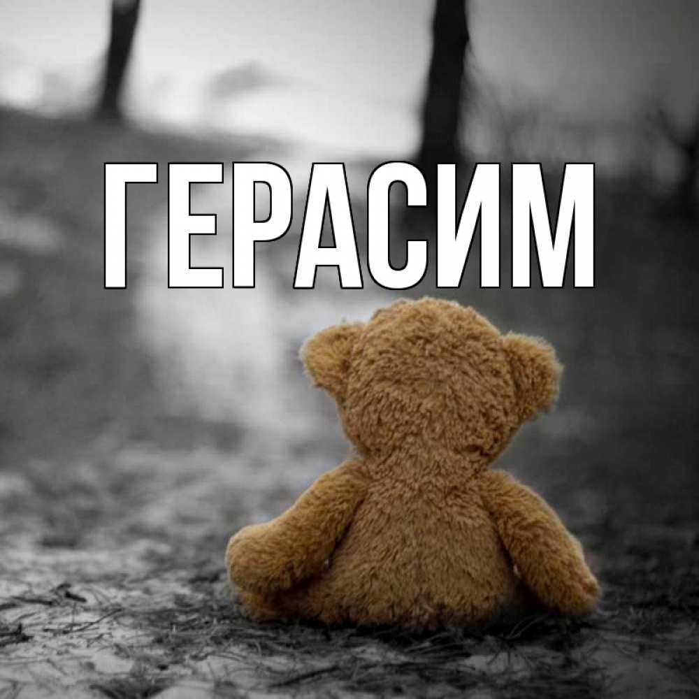 Открытка на каждый день с именем, Герасим Главная медведь со спин Прикольная открытка с пожеланием онлайн скачать бесплатно 