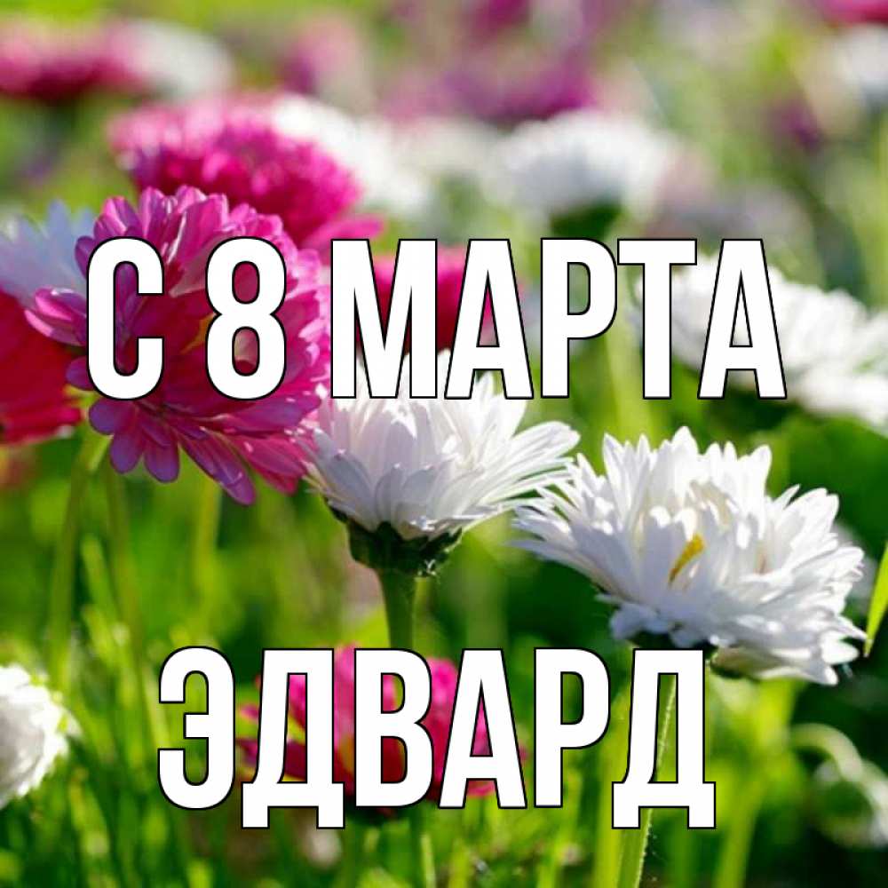 Открытка на каждый день с именем, Эдвард С 8 МАРТА международный женский день 1 Прикольная открытка с пожеланием онлайн скачать бесплатно 