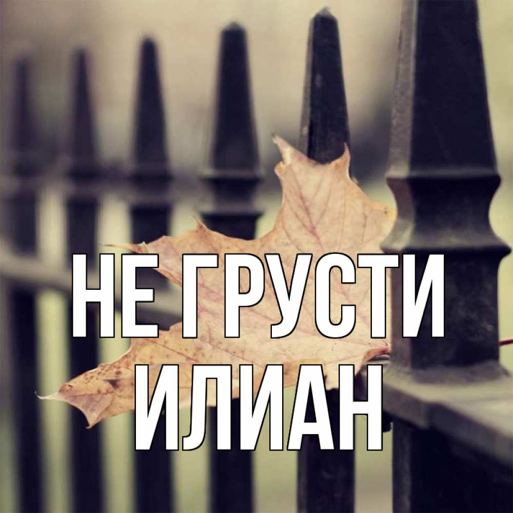 Открытка на каждый день с именем, Илиан Не грусти лист клена Прикольная открытка с пожеланием онлайн скачать бесплатно 