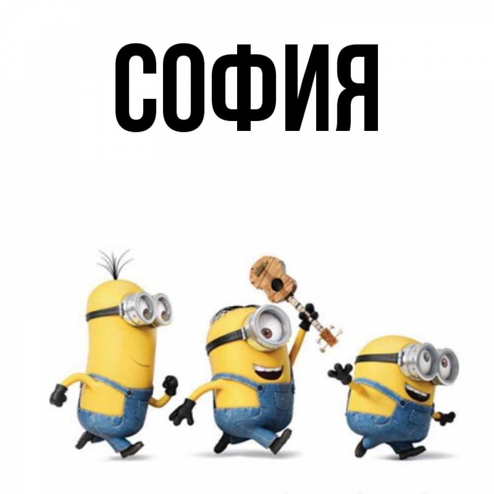 Открытка на каждый день с именем, София Главная миньоны и прекрасное утро Прикольная открытка с пожеланием онлайн скачать бесплатно 
