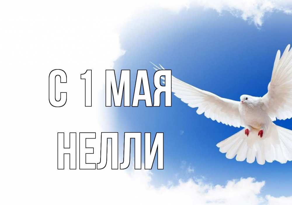 Открытка на каждый день с именем, Нелли С 1 мая С 1 мая Прикольная открытка с пожеланием онлайн скачать бесплатно 
