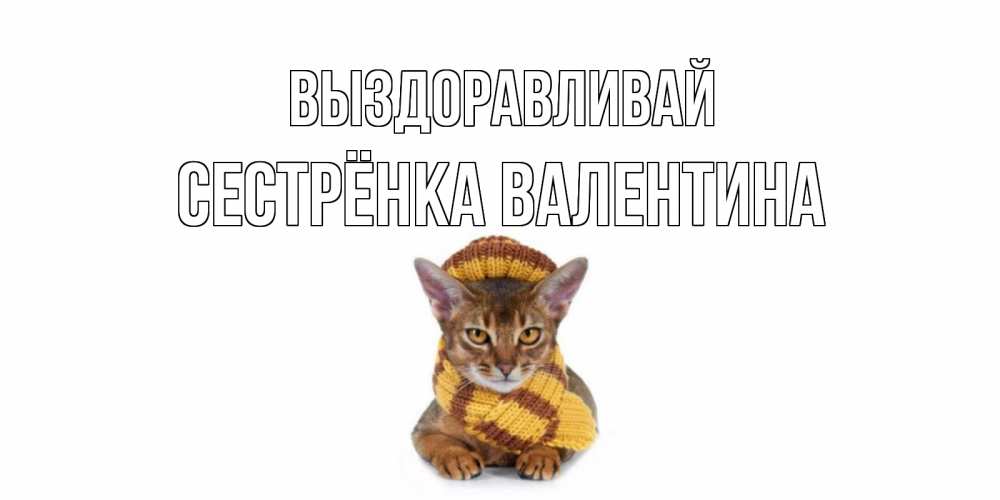 Открытка на каждый день с именем, Сестрёнка-Валентина Выздоравливай родные не болейте Прикольная открытка с пожеланием онлайн скачать бесплатно 