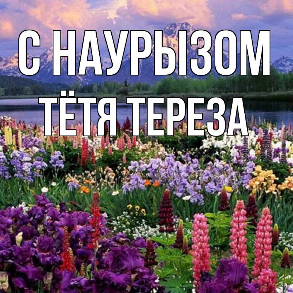 Открытка на каждый день с именем, Тётя-Тереза С наурызом праздник весны наурыз Прикольная открытка с пожеланием онлайн скачать бесплатно 