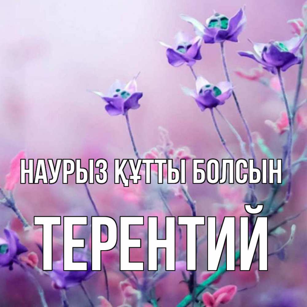 Открытка на каждый день с именем, Терентий Наурыз құтты болсын наурыз  2 Прикольная открытка с пожеланием онлайн скачать бесплатно 